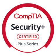 CompTIA Security+ certified badge